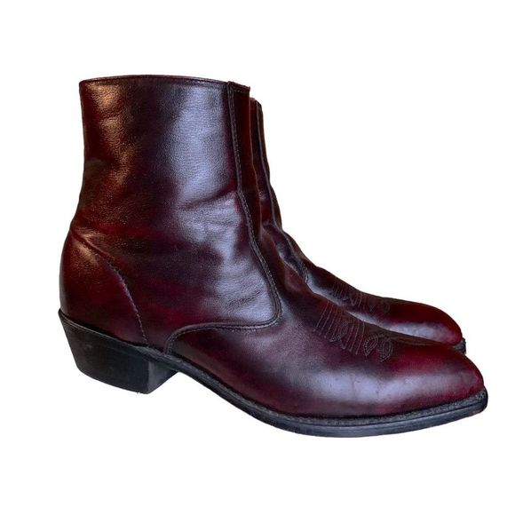 Laredo Fletcher Block Heel Cowboy Boots  Leather Men’s Size 13 SP1122 Western - Picture 9 of 16